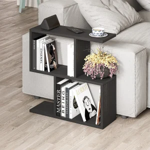 Homemania" houten salontafel – 60 x 20 x 60 cm – Zwart hout Homemania" houten salontafel – 60 x 20 x 60 cm – Zwart hout