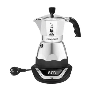 Italiaanse Elektrische Koffiezetapparaat Bialetti Moka Timer Inox 6 Kopjes 300 ml Programmeerbaar