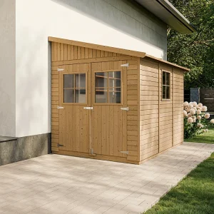 Houten Tuinhuisje (zonder zijwand) – 6 m2 – TIMBELA M339 Houten Tuinhuisje (zonder zijwand) – 6 m2 – TIMBELA M339