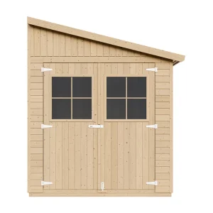 Houten tuinhuisje (met zijwand) PLUS GEÏMPREGNEERDE VLOEREN – 8 m2 – TIMBELA M340A+M340G Houten tuinhuisje (met zijwand) PLUS GEÏMPREGNEERDE VLOEREN – 8 m2 – TIMBELA M340A+M340G