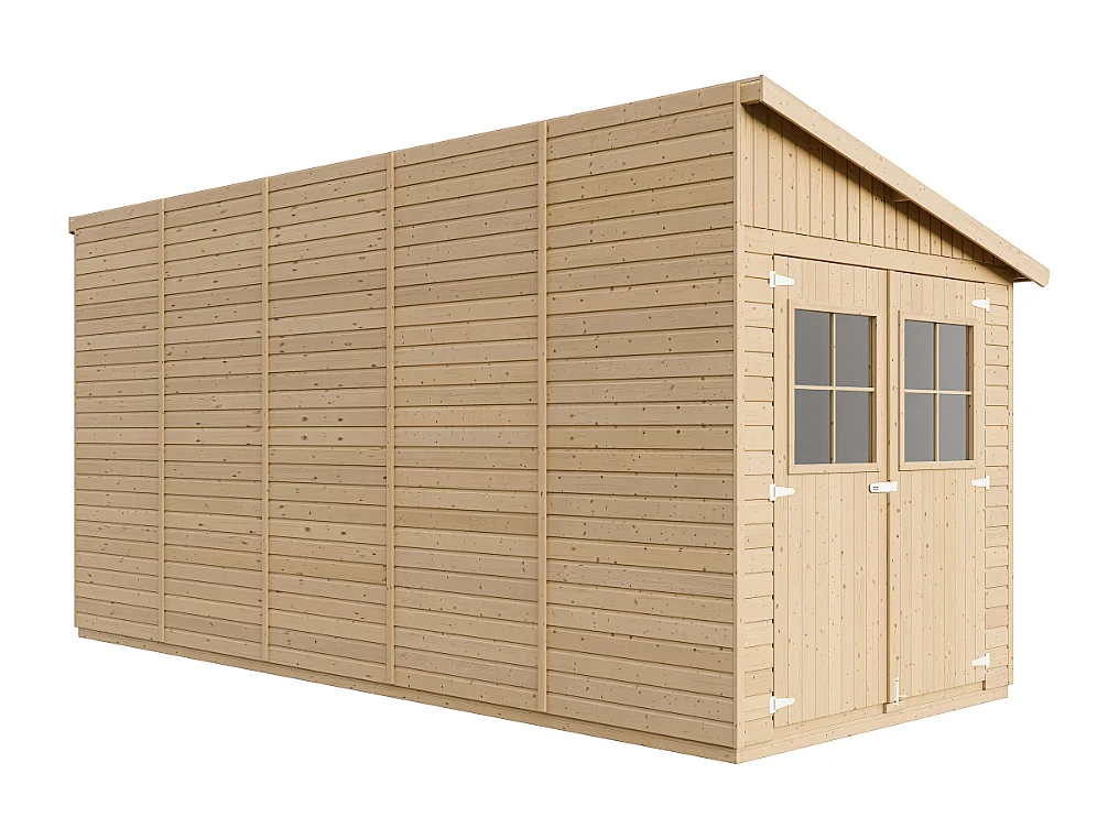 Houten Tuinhuisje (met zijwand) - 10 m2 - TIMBELA M341A