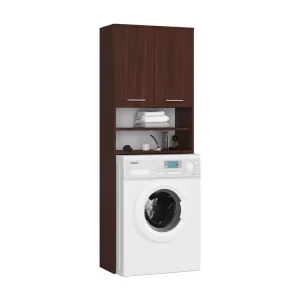 Kast voor de wasmachine, 2 kasten, 2 planken, 180 x 64 x 30 cm, wenge Kast voor de wasmachine, 2 kasten, 2 planken, 180 x 64 x 30 cm, wenge