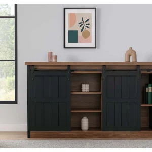 Hoog dressoir MCW-K75, bruin-zwart Hoog dressoir MCW-K75, bruin-zwart