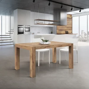 Houten tafel, afwerking rustieke eik, ext.160×90-240x90cm – MARZAMEMI Houten tafel, afwerking rustieke eik, ext.160×90-240x90cm – MARZAMEMI
