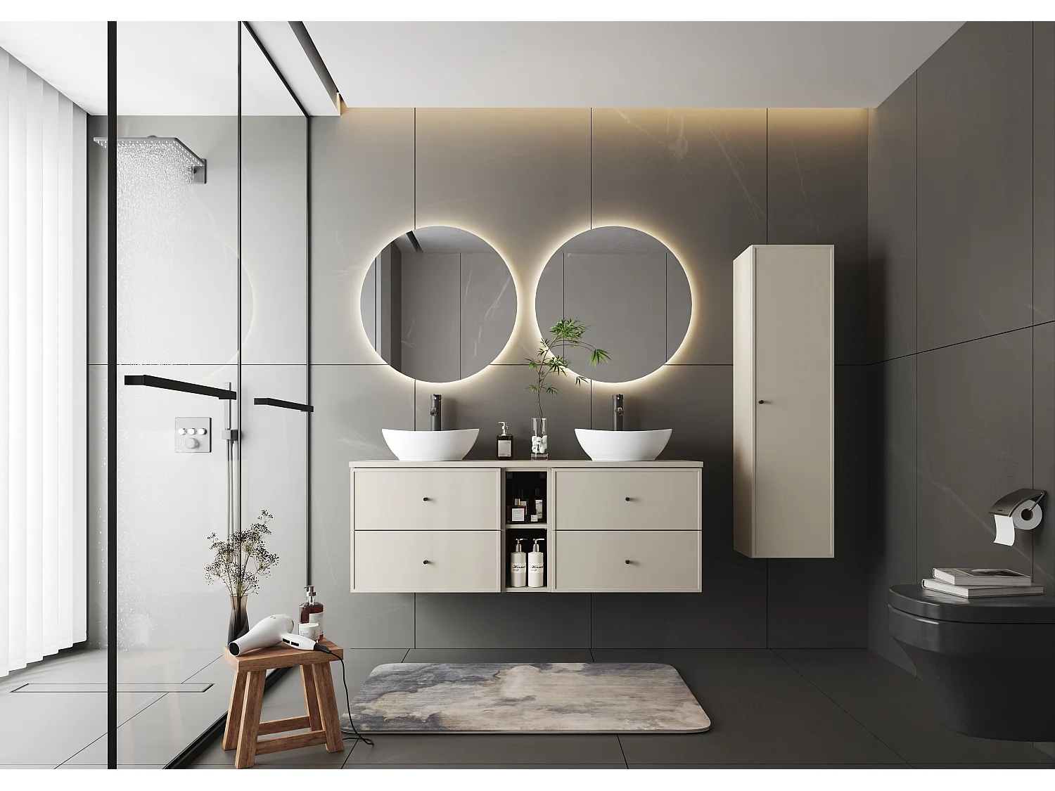 Kasjmier badkamerset 140 cm Kast Rek Marco