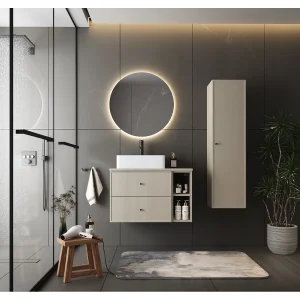 Kasjmier badkamerset 80 cm Kast Rek Marco Kasjmier badkamerset 80 cm Kast Rek Marco