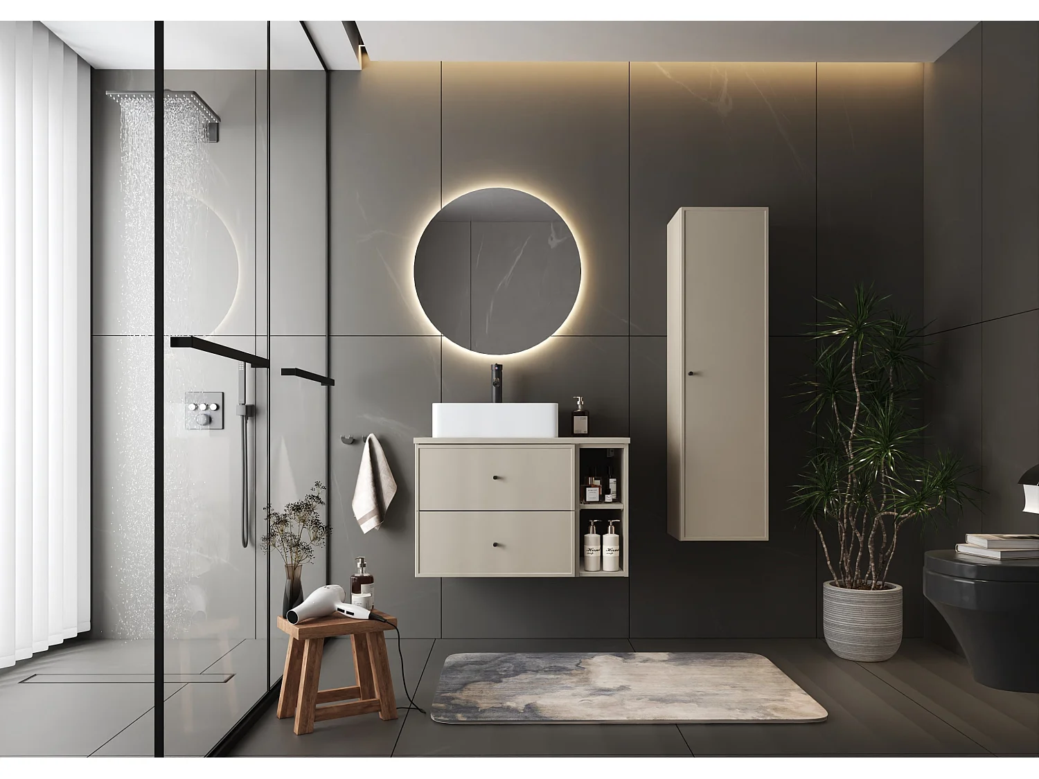 Kasjmier badkamerset 80 cm Kast Rek Marco