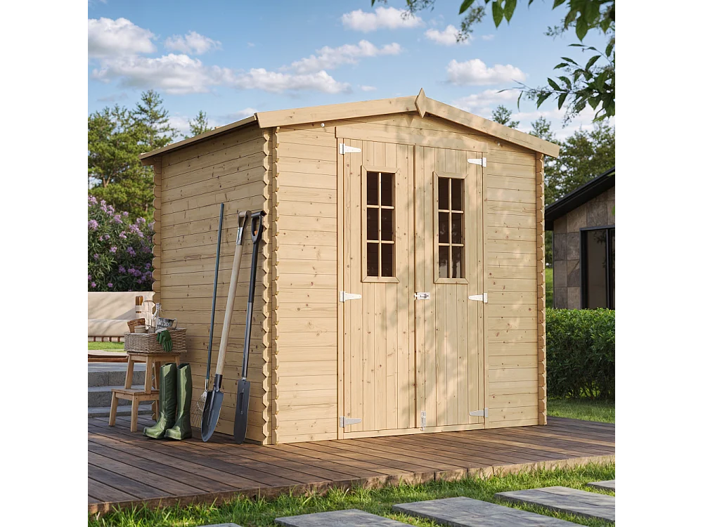 Houten tuinhuis TIMBELA M369C - B236xL226xH218 cm/ 4,33 m2