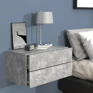 Houten muur hangende nachtkastje Usal L 60 cm