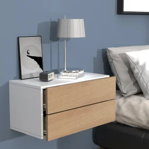 Houten muur hangende nachtkastje Usal L 60 cm