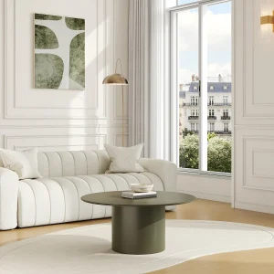 Metalen salontafel – Kaki – JOVENIA Metalen salontafel – Kaki – JOVENIA