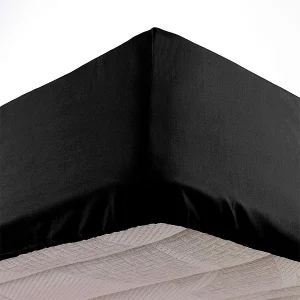 Hoeslaken Microvezel "Oscar" 140x190cm Zwart Comfortabel en Oeko-Tex Gecertificeerd