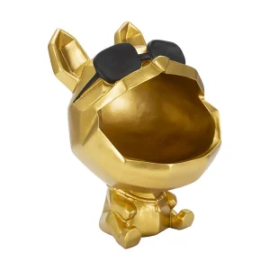 Hond met goud en zwarte hars opbergdoos Ø 17×23,5 cm Hond met goud en zwarte hars opbergdoos Ø 17×23,5 cm