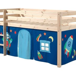 Hoogslaper 90×200 cm met lichte massief grenen astratent Pino Hoogslaper 90×200 cm met lichte massief grenen astratent Pino
