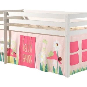 Hoogslaper 90×200 cm met witte massief grenen springtent Pino Hoogslaper 90×200 cm met witte massief grenen springtent Pino