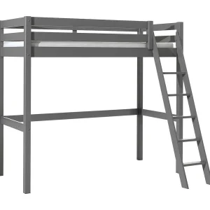 Hoogslaper 90×200 cm massief grenen grijs Pino