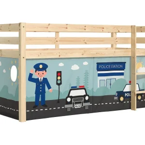 Hoogslaper 90×200 cm met lichte massief grenen politietent Pino Hoogslaper 90×200 cm met lichte massief grenen politietent Pino