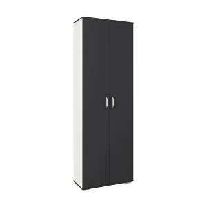 Kast Como, 2 deuren, antraciet/wit, L 66 x l 35 x H 200 cm Kast Como, 2 deuren, antraciet/wit, L 66 x l 35 x H 200 cm