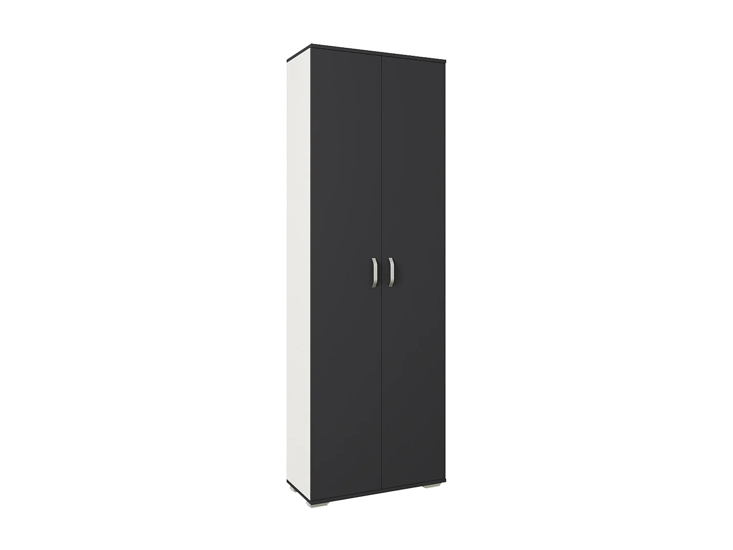 Kast Como, 2 deuren, antraciet/wit, L 66 x l 35 x H 200 cm