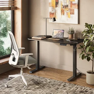 höhenverstellbarer elektrischer Schreibtisch schwarz/anthrazit 120x60x120 elevate