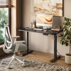 höhenverstellbarer elektrischer Schreibtisch schwarz/anthrazit 120x70x120 elevate