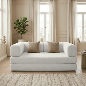 Kaia 2-zitsbank Slaapbank wit/beige