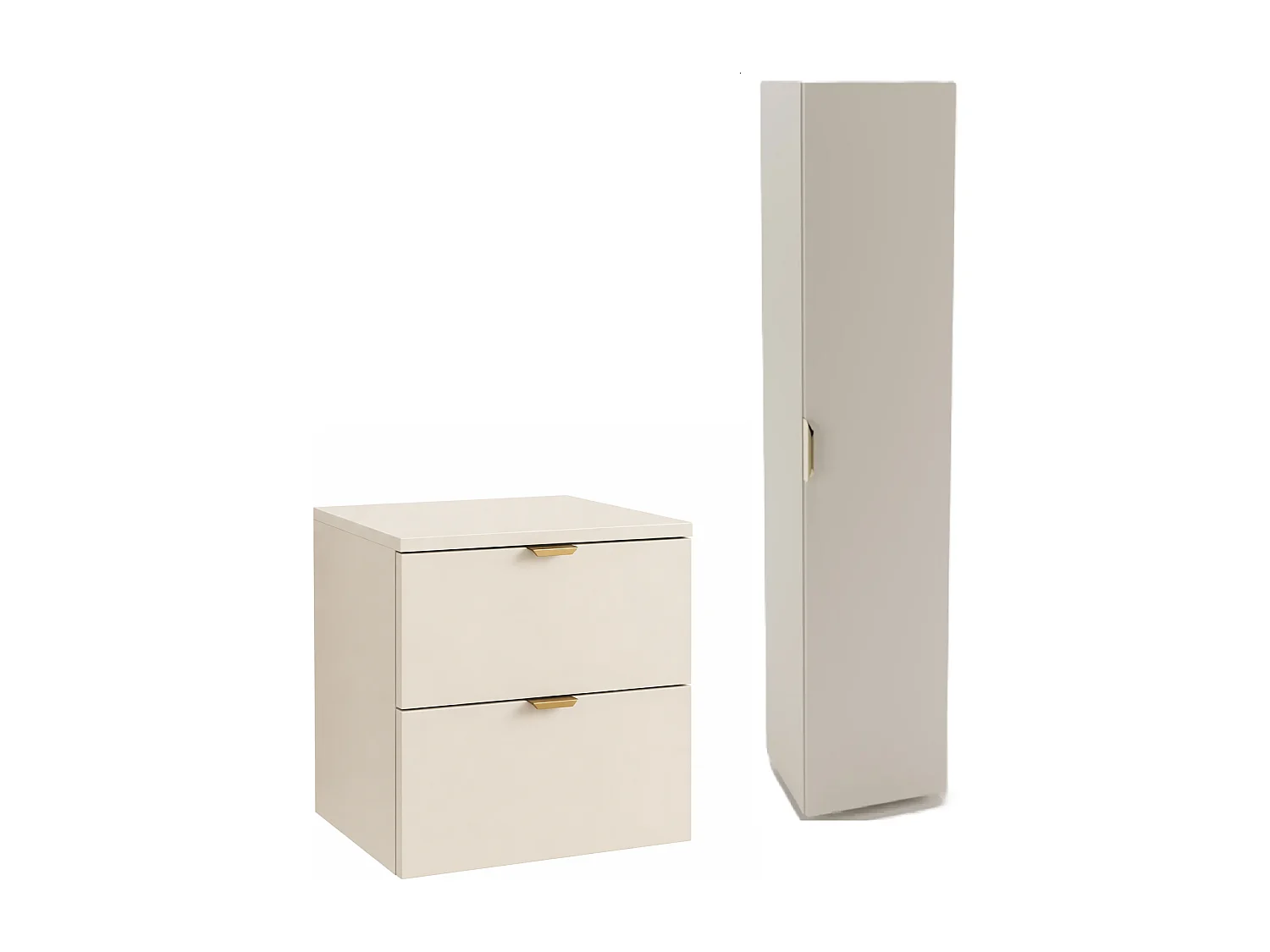 Kasjmier badkamerset 60 cm Kast met blad Orio-kolom