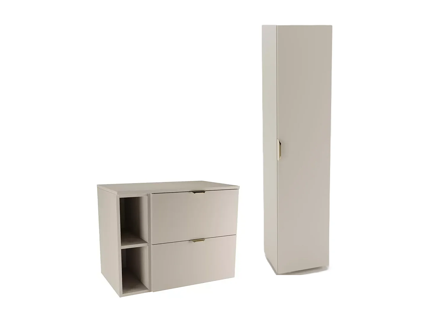 Kasjmier badkamerset 80 cm Kast met blad Rek Orio-kolom