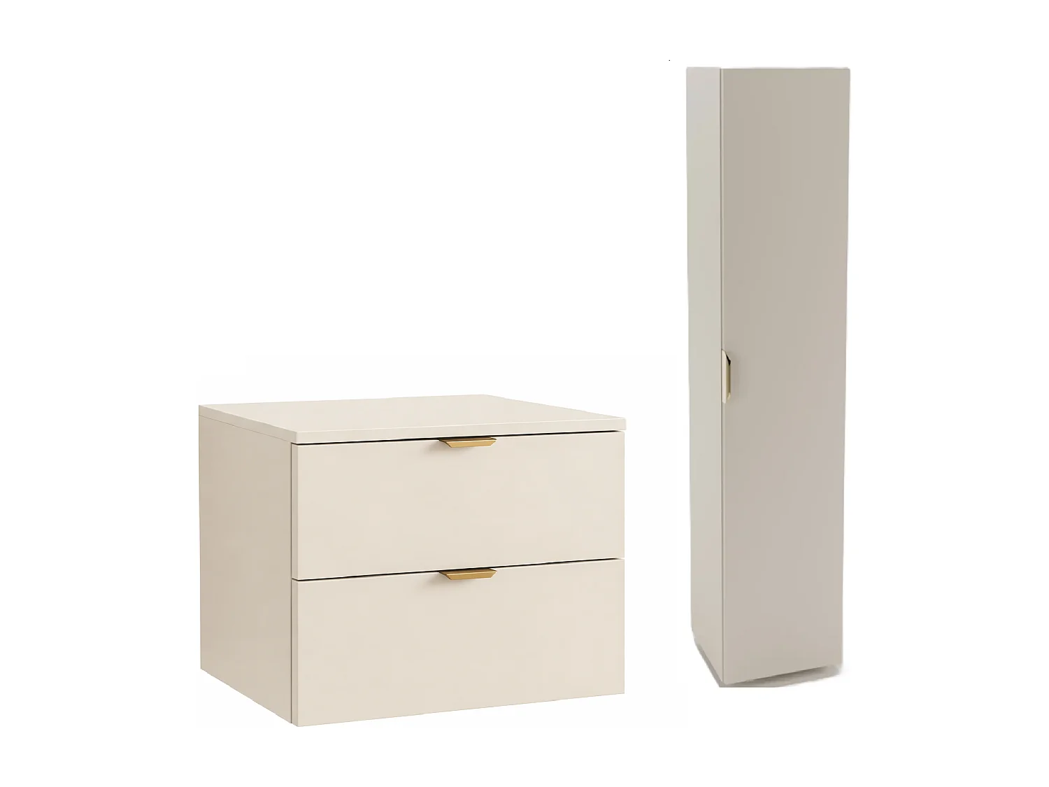 Kasjmier badkamerset 80 cm Kast met blad Orio-kolom