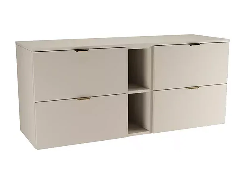 Kasjmier badkamerset 140 cm Kast met blad en rek Orio