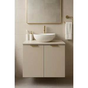 Kasjmier badkamerset 60 cm Kast met blad en wastafel 2 deuren  Orio