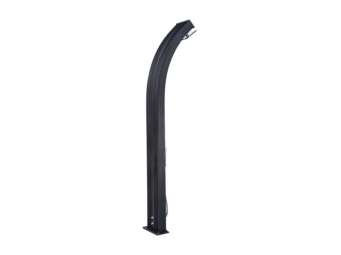 Hybride Douche Dada Curve 40L - 228 cm - Basis : 32.4x14cm - Antraciet / Geborsteld aluminium
