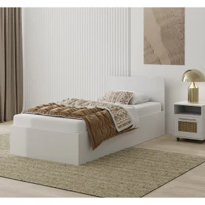 Houten bed met matras AVI 90×200 cm in wit Houten bed met matras AVI 90×200 cm in wit