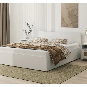 Houten bed met matras AVI 160×200 cm in wit Houten bed met matras AVI 160×200 cm in wit