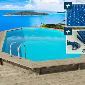 Houten zwembad "Florida 130" – 657 x 457 x 131 cm + noppenfolie zwembadfolie 180 µ + afdekzeil winter zwembad winterzeil 280 g/m² Houten zwembad "Florida 130" – 657 x 457 x 131 cm + noppenfolie zwembadfolie 180 µ + afdekzeil winter zwembad winterzeil 280 g/m²