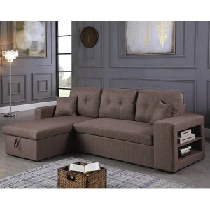 Hoekbank slaapbank meubel links of rechts bank "Axel" – 3 zits – Taupe – grijs bruin Hoekbank slaapbank meubel links of rechts bank "Axel" – 3 zits – Taupe – grijs bruin