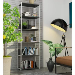 Industrieel Metaal Loft Boekenkast 600 cm Wit/Grijs – Stijlvolle Vrijstaande Plankenkast met 6 Matgrijze Planken, Zelfmontage – Modern Design voor Woonkamer of Kantoorruimte Industrieel Metaal Loft Boekenkast 600 cm Wit/Grijs – Stijlvolle Vrijstaande Plankenkast met 6 Matgrijze Planken, Zelfmontage – Modern Design voor Woonkamer of Kantoorruimte
