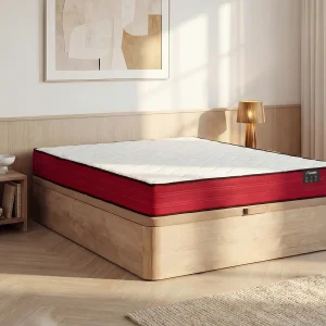 Set 160 x 200 cm queen size boxspring met opbergruimte + matras met pocketveren – JUBIA van Ysmée Set 160 x 200 cm queen size boxspring met opbergruimte + matras met pocketveren – JUBIA van Ysmée