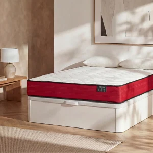 Set 160 x 200 cm queen size boxspring met opbergruimte + matras met pocketveren – JUBIA van Ysmée Set 160 x 200 cm queen size boxspring met opbergruimte + matras met pocketveren – JUBIA van Ysmée