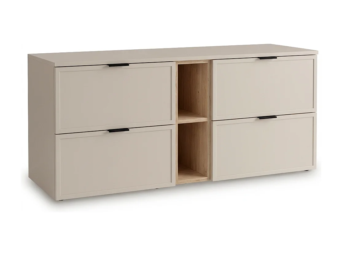 Kasjmier wastafelkast met blad en rek 140 cm Fronten Frame Roma