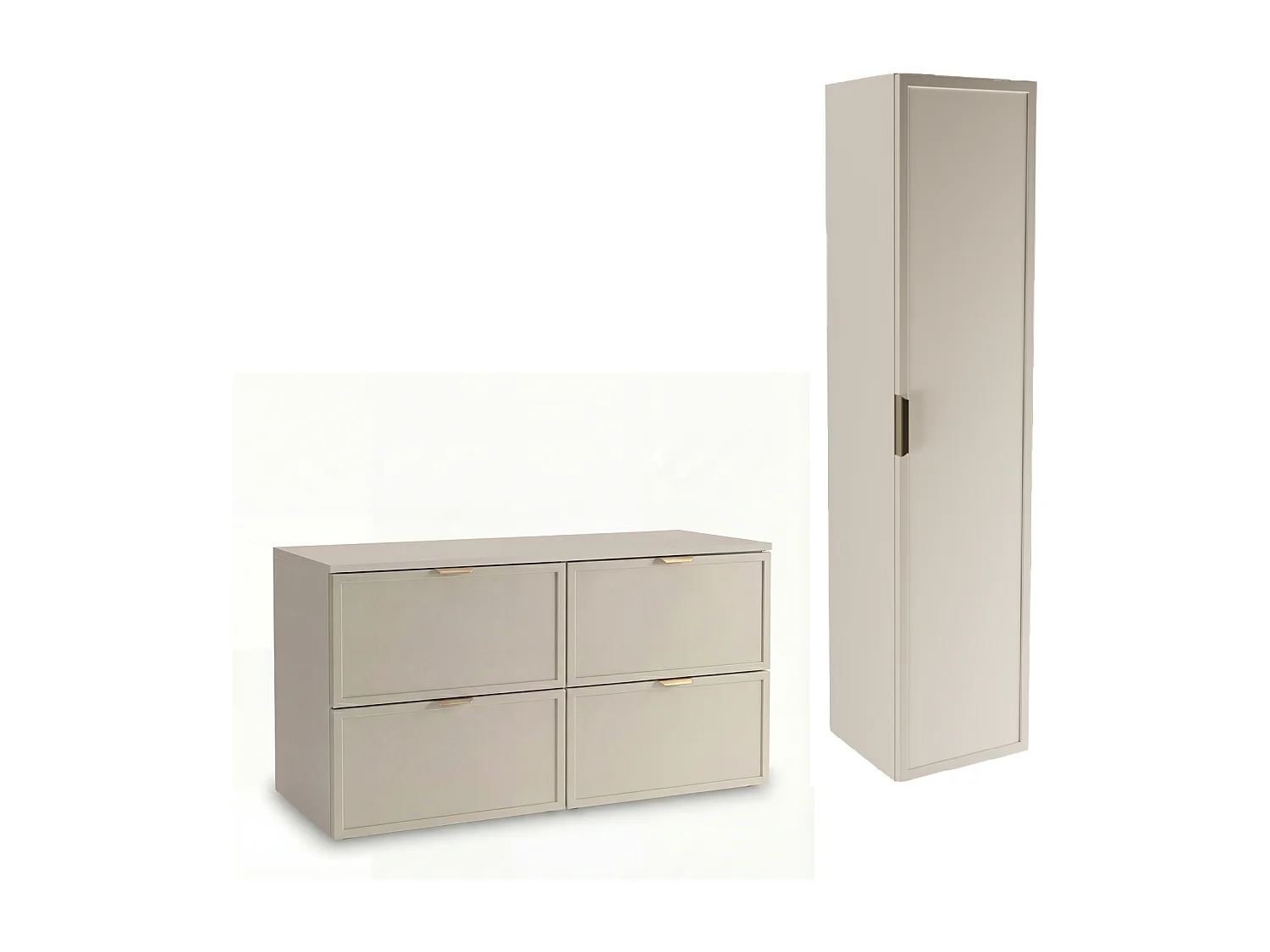 Kasjmier badkamerset 120 cm Kast met blad Kolom Fronten Frame Roma