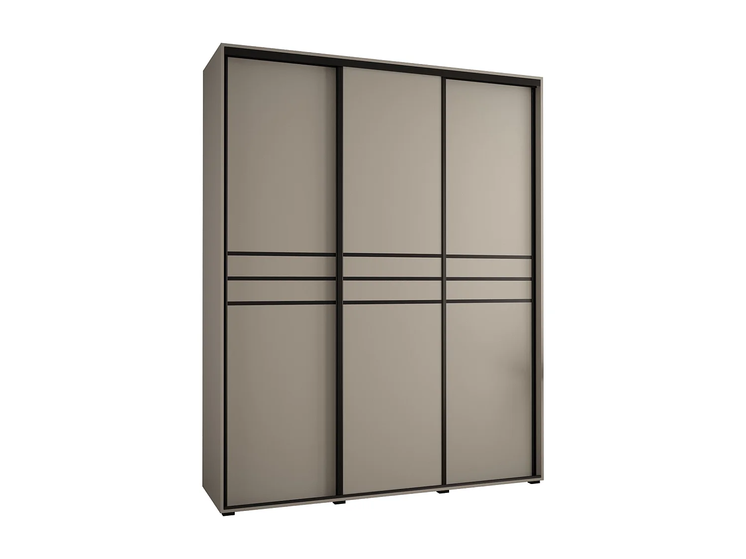KAST DAKOTA 10 MET SCHUIFDEUREN 235,2/190/45 3 deuren (Kasjmier/Zwart)