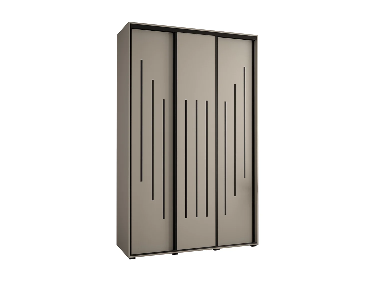 KAST DAKOTA 8 MET SCHUIFDEUREN 235,2/150/60 3 deuren (Kasjmier/Zwart)