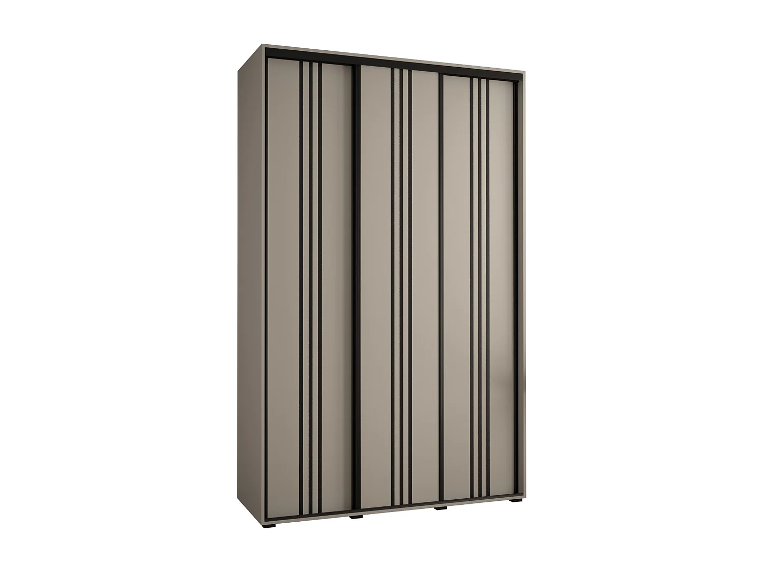 KAST DAKOTA 6 MET SCHUIFDEUREN 235,2/160/45 3 deuren (Kasjmier/Zwart)