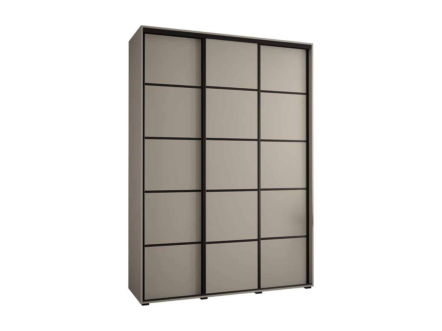 KAST DAKOTA 4 MET SCHUIFDEUREN 235,2/180/45 3 deuren (Kasjmier/Zwart)