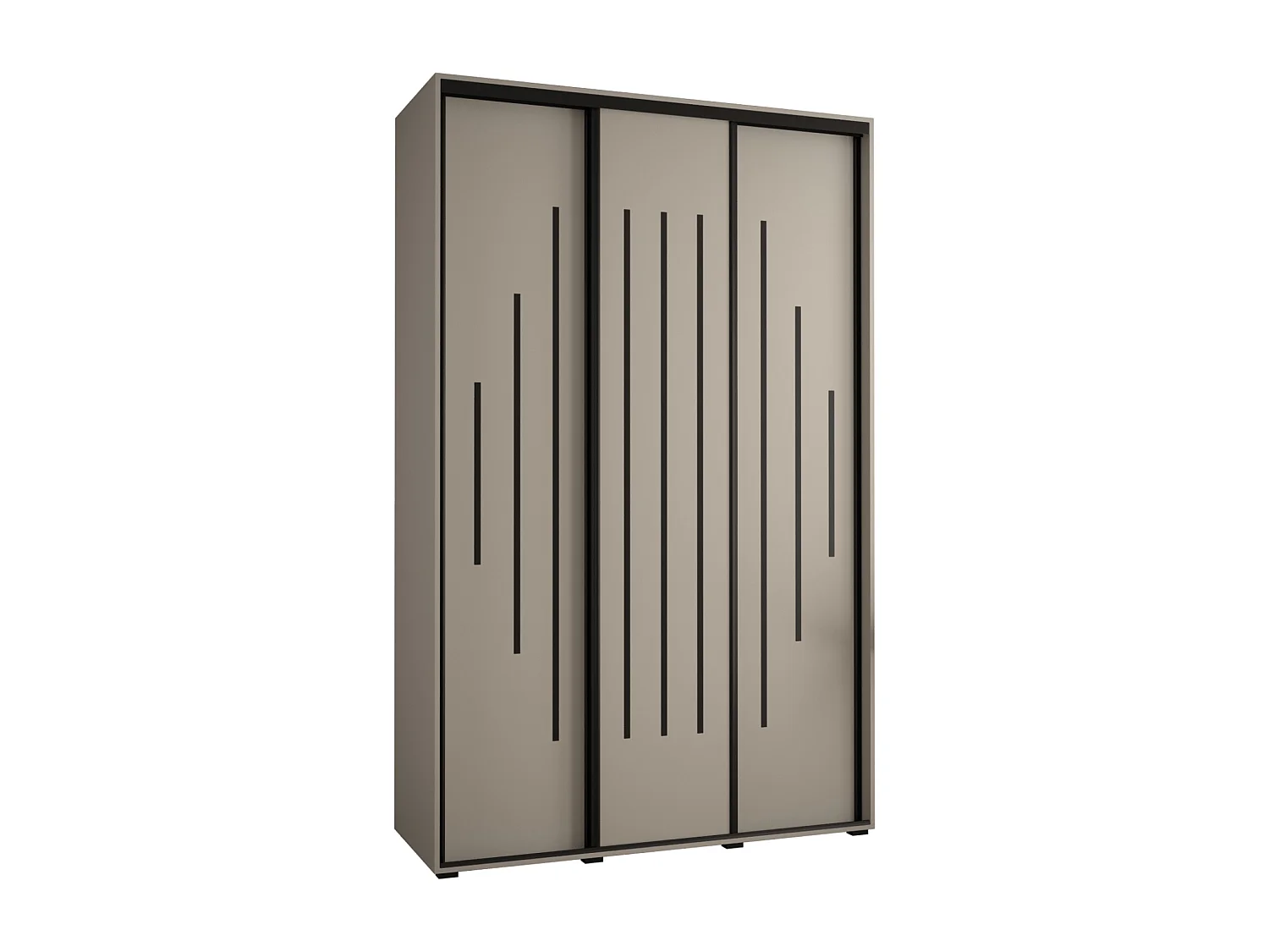 KAST DAKOTA 12 MET SCHUIFDEUREN 235,2/150/45 3 deuren (Kasjmier/Zwart)