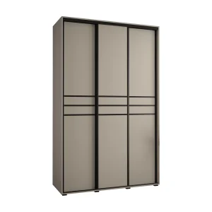 KAST DAKOTA 10 MET SCHUIFDEUREN 235,2/150/60 3 deuren (Kasjmier/Zwart)