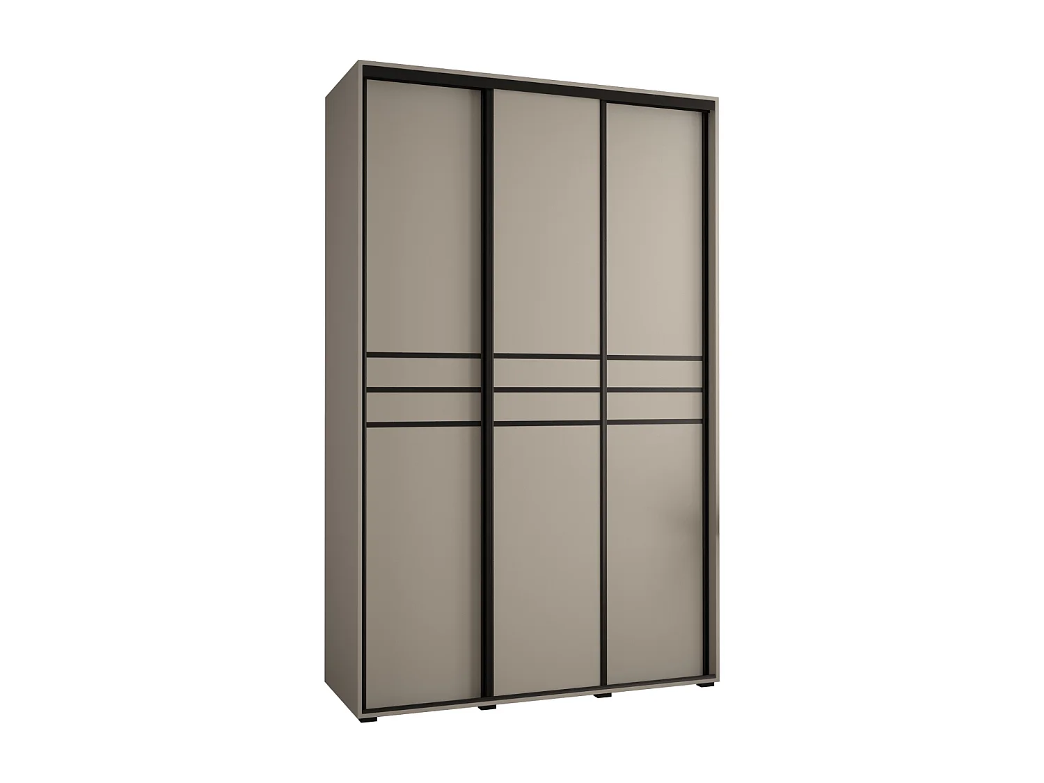 KAST DAKOTA 10 MET SCHUIFDEUREN 235,2/150/60 3 deuren (Kasjmier/Zwart)