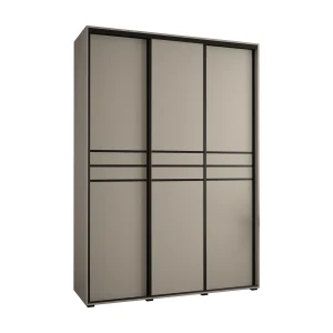 KAST DAKOTA 10 MET SCHUIFDEUREN 235,2/170/45 3 deuren (Kasjmier/Zwart)