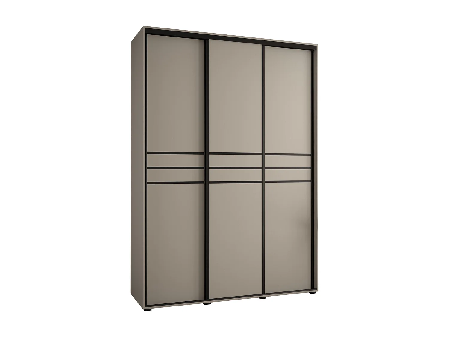 KAST DAKOTA 10 MET SCHUIFDEUREN 235,2/170/45 3 deuren (Kasjmier/Zwart)